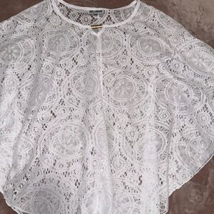 Elegant White Lace Women Top large